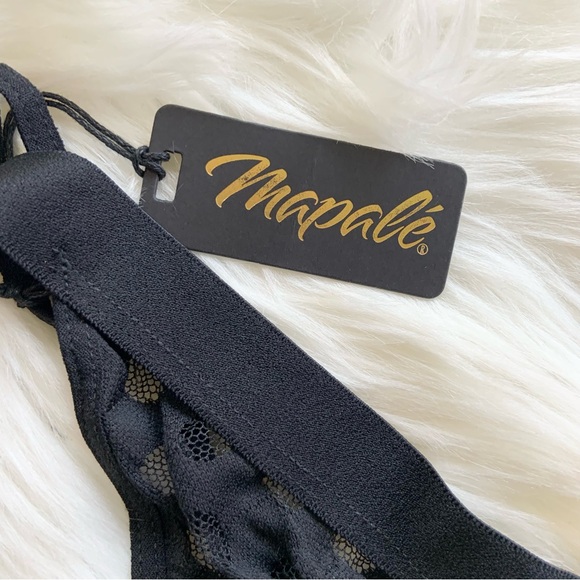 FINAL PRICE! Mapale Polka Dot Teddy Lingerie Bodysuit Black Lace M/L NWT NEW - Picture 9 of 9